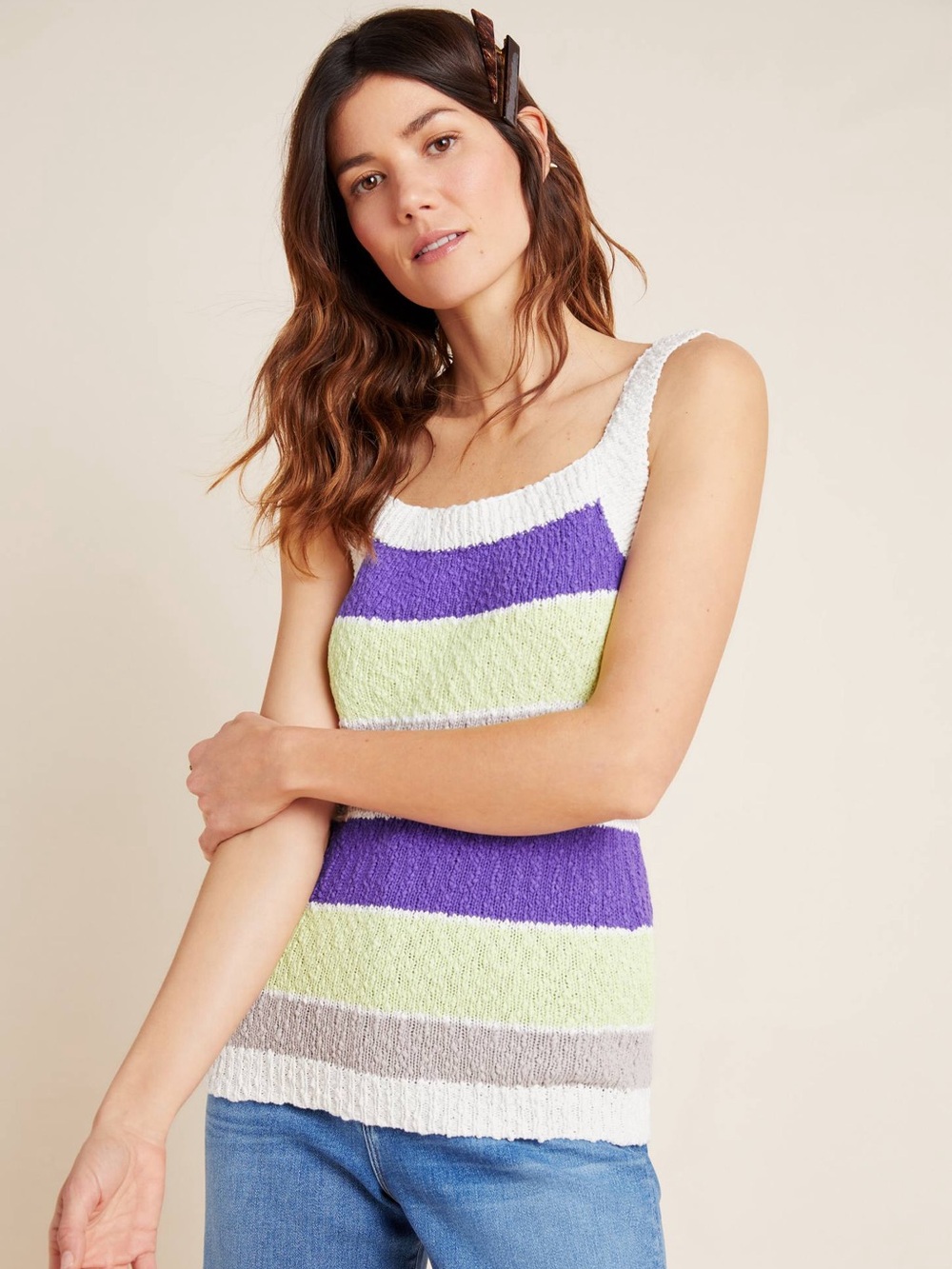 ANTHRO CALLAHAN Maddie Sweater Tank Multi M